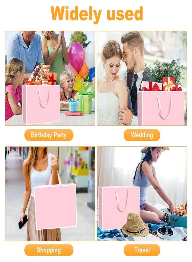 Xloey Large Pink Gift Bags,6Pcs 17"x5.5"x12.6" Paper Gift Bags with Ribbon Handles,Gift Wrap Bags for Bridesmaid,Women,Girls,Birthday,Valentines,Wedding Party - Image 4